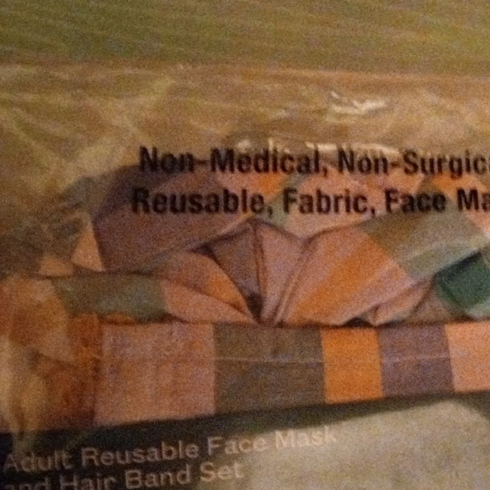 Wild Fable Multicolor Reusable Face Mask (1) and Hair Band Set (1) - Picture 4 of 8